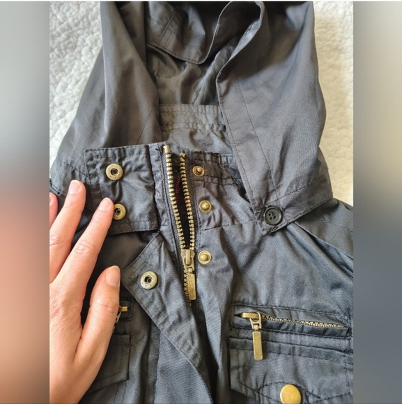 Yoki Girls Medium (Size 8-10) Black Anorak Outerwear Jacket w/ Removable Hood - Picture 11 of 13